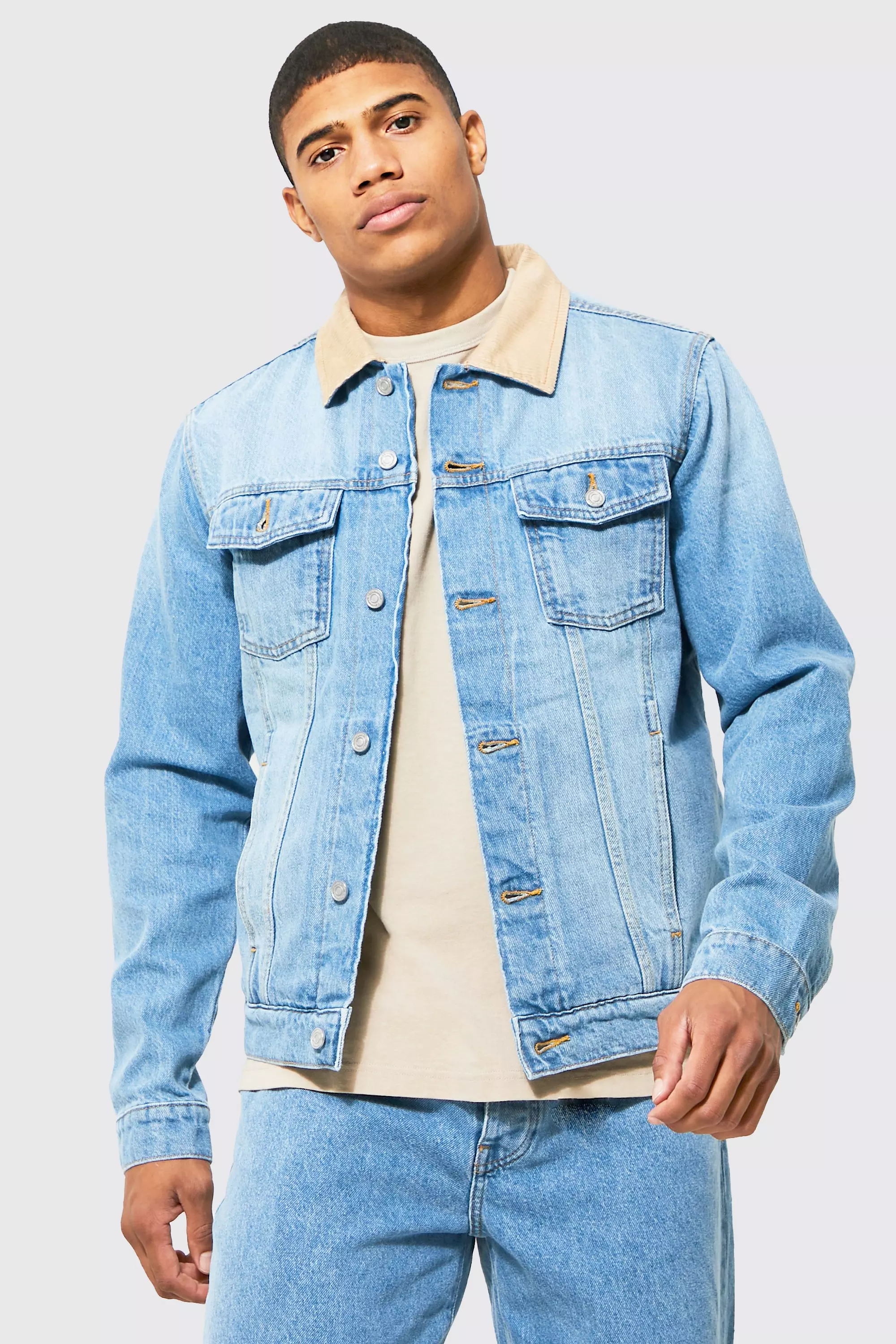 Cord denim jacket best sale